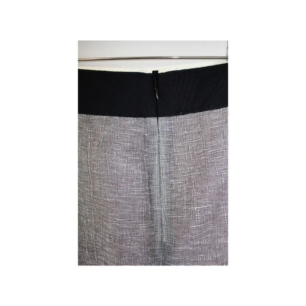 J.Crew Beige/Black Crinkled‎ Linen Mini Skirt in size 8